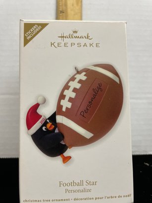 Hallmark Keepsake Christmas Ornament 2012 Football Star Personalize