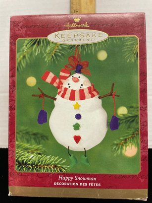Hallmark Keepsake Christmas Ornament 2001 Happy Snowman