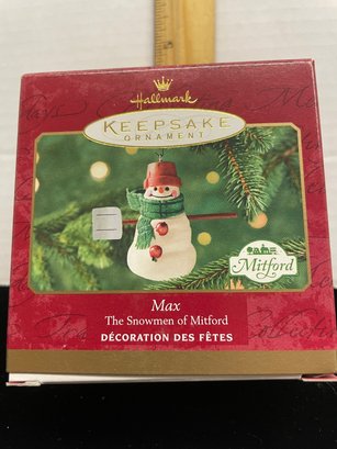 Hallmark Keepsake Christmas Ornament 2000 Max The Snowmen Of Mitford