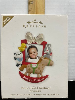 Hallmark Keepsake Christmas Ornament 2012 Babys First Christmas Personalize