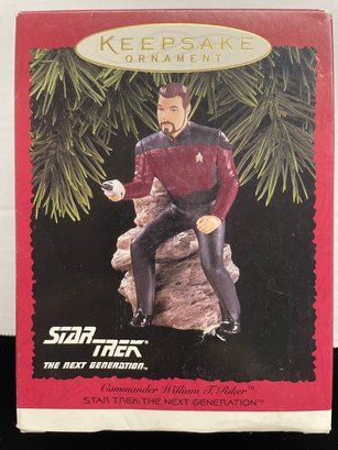 Hallmark Keepsake Christmas Ornament 1996 Star Trek The Next Generation Commander William T Riker