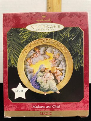 Hallmark Keepsake Christmas Ornament 1997 Madonna And Child Magic Light