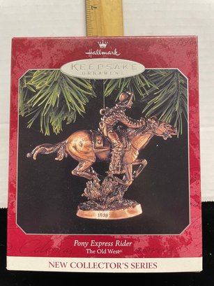 Hallmark Keepsake Christmas Ornament 1998 Pony Express Rider The Old West Series