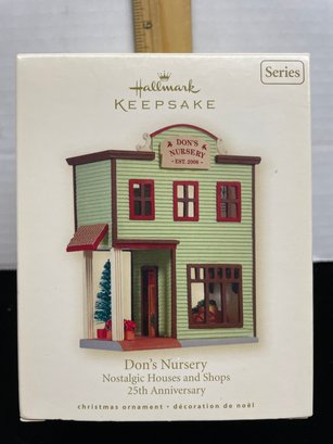 Hallmark Keepsake Christmas Ornament 2008 Dons Nursery Nostalgic Houses And Shops Series