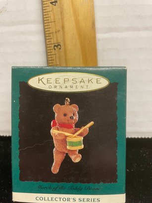 Hallmark Keepsake Christmas Ornament 1994 March Of The Teddy Bears Miniature
