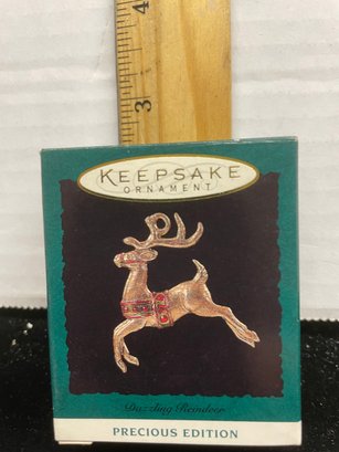 Hallmark Keepsake Christmas Ornament 1994 Precious Edition Reindeer Miniature