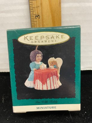 Hallmark Keepsake Christmas Ornament 1994 Tea With Teddy Miniature B106