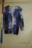 NWT Talbots Knit Blouse Blue White Paisley LS NEW WITH TAGS