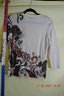 NWT TALBOTS Shirt / Thin Sweater Knit Top XS Beautiful Paisley Floral Design.