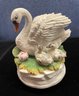 Ceramic Musical Swan Family Does Play Music When Wound