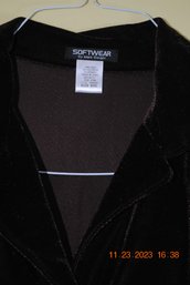 Chicos  Design, Outerwear, Velvet, Zip Jacket Black