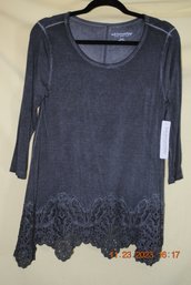 Soft Surrounding Dress Blouse Shirt Black Size XS New With Tags