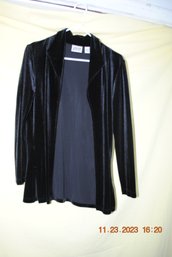 Chico's Design Size 0 Blazer Black Velvet Jacket