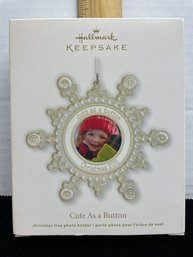 Hallmark Keepsake Christmas Ornament 2011 Cute As A Button Christmas Tree Photo Holder
