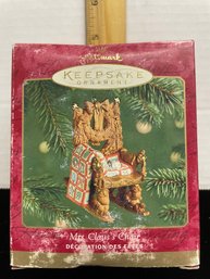 Hallmark Keepsake Christmas Ornament 2001 Mrs Clauss Chair