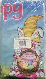 New Lighted Happy Easter Gnome Banner