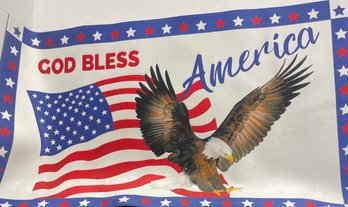 New God Bless America Door Mat Eagle Flag