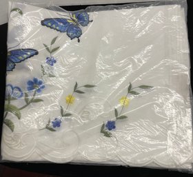 New Blue Butterfly Floral Curtains