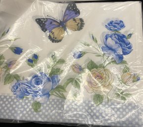 New Blue Rose Butterfly Curtains