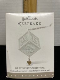 Hallmark Keepsake Christmas Ornament 2015 Babys First Christmas