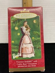 Hallmark Keepsake Ornament 2001 Victorian Barbie With Cedric Bear Ornament B110