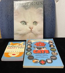 Three Cat Books Bonding Love Of Cats Home Vet Animals/Pets