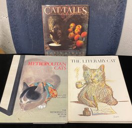 Three Cat Books Fiction And Nonfiction Literary Art Tails Animals/Pets