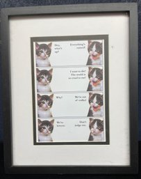 Humorous Framed Cat Funny Animals/Pets