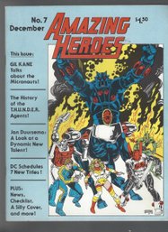 Amazing Heroes No 7 Dec 1981 Micronauts DC Schedules Thunder Agents History SB