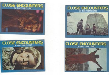 Lot Of Four Close Encounters Of The Third Kind 1977 CE3K Skywatchers Trading Cards No 1 2 12 15