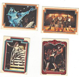 Lot Of Four Kiss Trading Cards No 19 31 46 One Card Not Numbered By Aucoin Mgmt 1978
