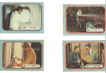 Lot Of Four Six Million Dollar Man 1975 Universal Sticker Trading Cards No 55 56 65 66