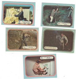 Lot Of Five Six Million Dollar Man 1975 Universal Sticker Trading Cards No 5 14 26 34 35
