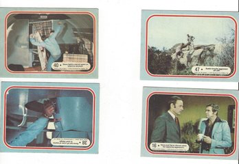 Lot Of Four Six Million Dollar Man 1975 Universal Sticker Trading Cards No 16 38 40 47