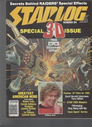 Starlog No 54 Jan 1982 SB Special 3D Issue Greatest American Hero Raiders Special Effects Secrets