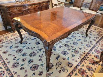 Karges French Provincial Mahogany & Walnut SOLID WOOD Extension Dining Table W/ Multiple 20' Leaf - 10