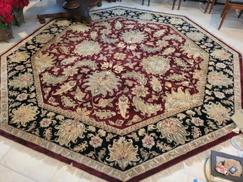 Hand Made Wool Pakistan Area Octagon Room Rug Carpet 10 Ft By 10 Ft - 75