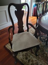 Thomasville Solid Carved Wood Upholstered Dining Chairs Set Of 6 - 8
