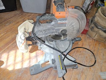 RIDGID 15 Amp Corded 12 In Sliding Miter Saw With Stand Tested Works Great Power Tool - 9