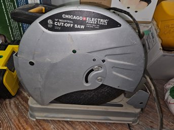 Chicago Electric 14' Industrial Cut-Off Saw 120VAC 60HZ 15A Tested Works Great - 11