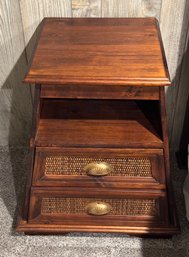Pier 1 Rattan Wood Wicker Pyramid Collection Side Table Bedroom Drawer Set #4 Of 4