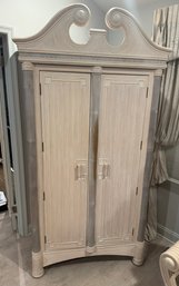 Beautiful 1970s Island Chic Pencil Reed Bamboo And Natural Stone Armoire Large Doors Bedroom Set #5 Of 7
