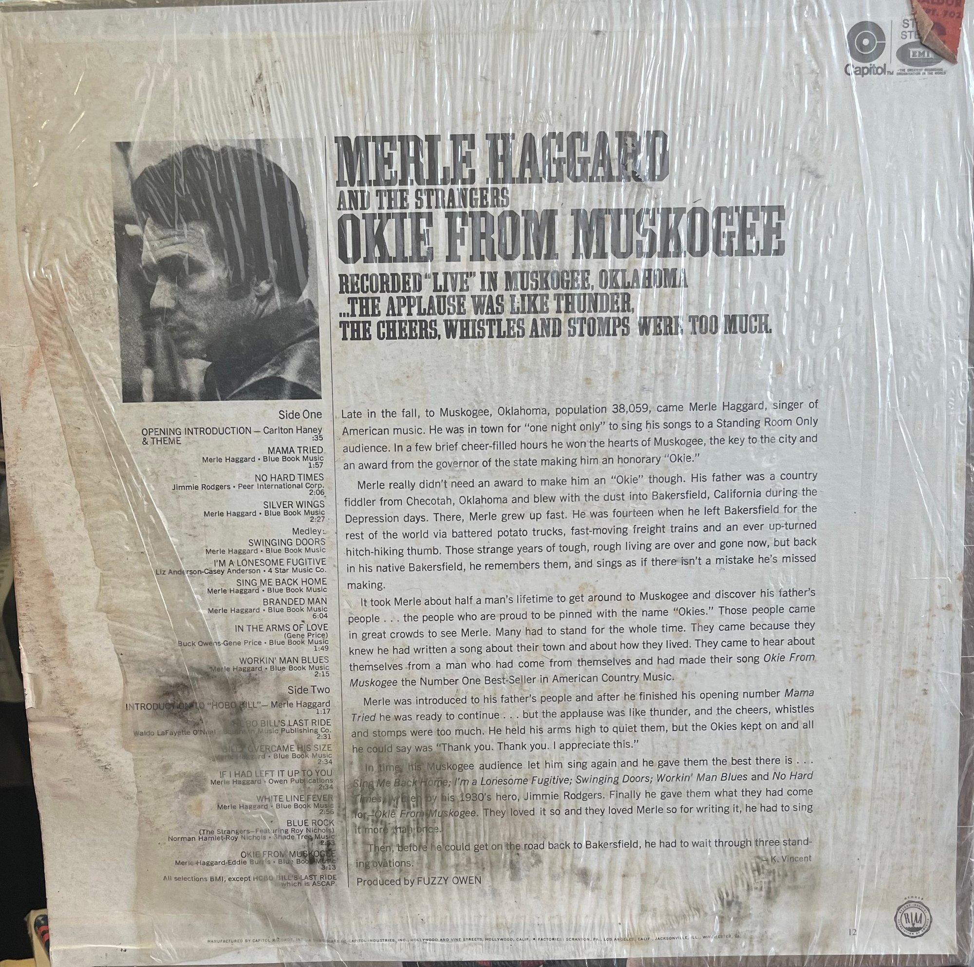 Merle Haggard Okie From Muskogee Record Vinyl Lp #3271 | Auctionninja.com