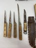 Vintage 12 Knife Lot Hunting, Carving, Butchery, Bone Handle, Wood Handle Dexter, Foster, Edgebrand