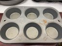 Baking Lot - 4-6 Count Muffin Trays, 1- 9inch Pie Plate, 1-9inch Cake Pan, 1- 7.6inch Square Cake Pan