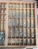 Typeset Wood Tray With Type Letters Old English Style Wood Tray Very Good