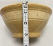 7 Inch Vintage Yellow Ware Bowl Stoneware With Rings.