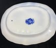 Flow Blue Glass Platter Oblong 13 Inches
