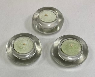 Set Of Three Tealight Candle Holders