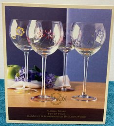 Lenox - Hand Painted Wine Glasses - Set Of 4